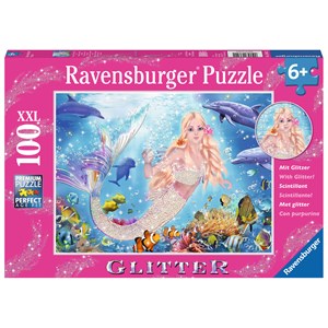 Ravensburger (13642) - "Mermaid and Dolphins" - 100 pièces