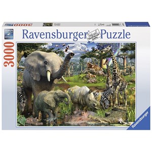 Ravensburger (17070) - "Animals at the Waterhole" - 3000 pièces