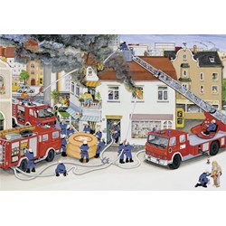 Ravensburger (08851) - "Accident de la Route et Incendie en Ville" - 24 pièces