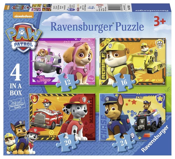 Ravensburger (07033) - "Paw Patrol, Puppies" - 12 16 20 24 pièces