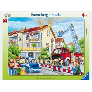 Ravensburger (06393) - "Les pompiers en action" - 39 pièces
