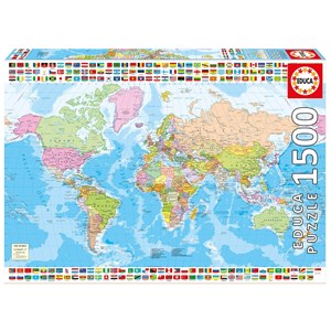 Educa (18500) - "Political World Map" - 1500 pièces
