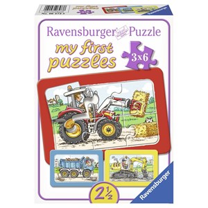 Ravensburger (06573) - "Tracteur, Pelleteuse, Camion Benne" - 6 pièces