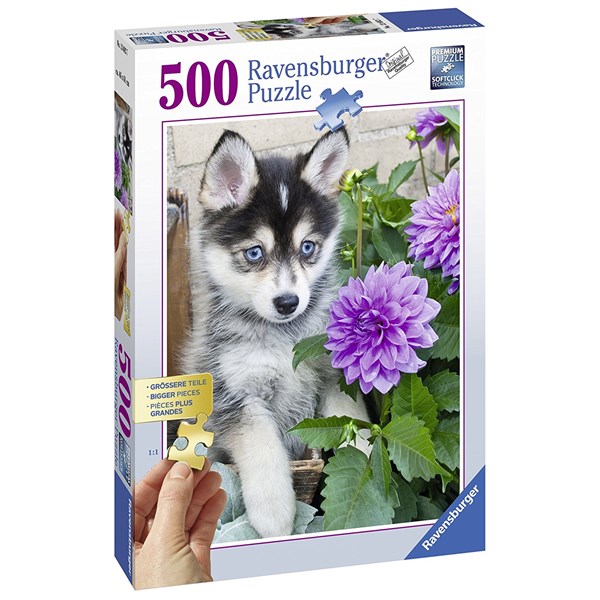 Ravensburger (13682) - "Cute Husky" - 500 pièces