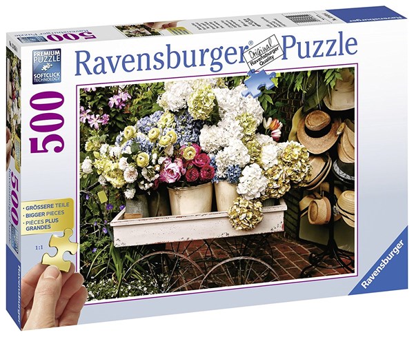 Ravensburger (13654) - "Flowers and Hats" - 500 pièces