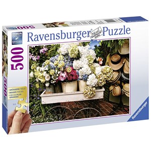 Ravensburger (13654) - "Flowers and Hats" - 500 pièces
