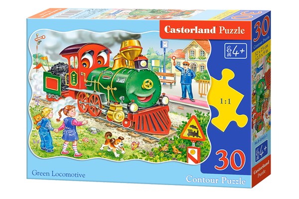 Castorland (B-03433) - "Locomotive Verte" - 30 pièces