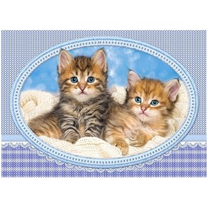 Castorland (B-13111) - "Kittens Curling up on a Blanket" - 120 pièces