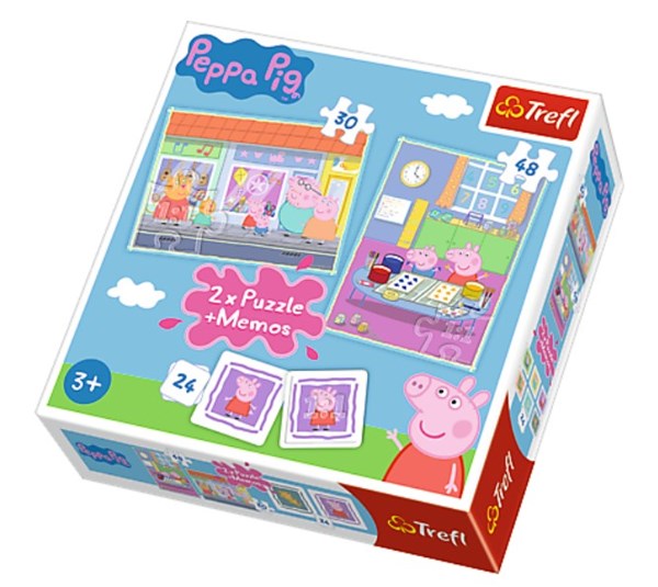 Trefl (90600) - "Peppa Pig + Memo" - 30 48 pièces