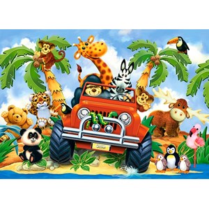 Castorland (B-040131) - "Peluches en Safari" - 40 pièces