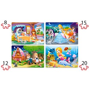 Castorland (B-041008) - "Beautiful Fairy Tales" - 8 12 15 20 pièces