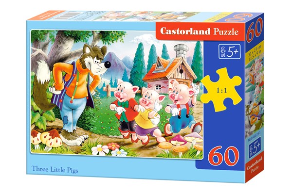 Castorland (B-06519) - "Les 3 petits cochons" - 60 pièces