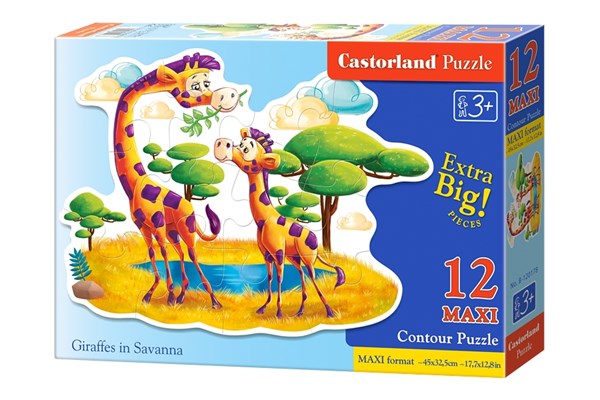 Castorland (B-120178) - "Girafes dans la Savane" - 12 pièces