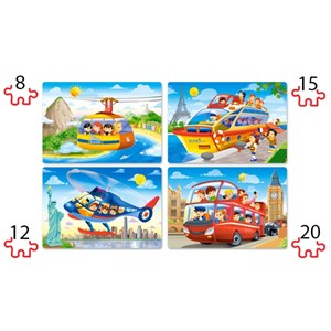 Castorland (B-041015) - "Travel The World" - 8 12 15 20 pièces