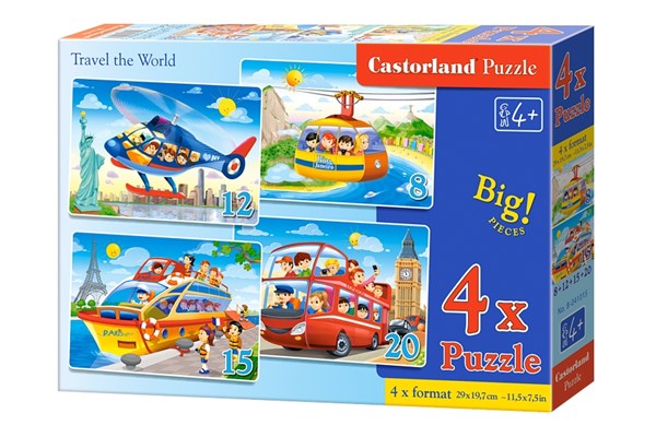 Castorland (B-041015) - "Travel The World" - 8 12 15 20 pièces