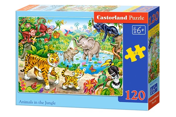Castorland (B-13173) - "Animaux dans la Jungle" - 120 pièces