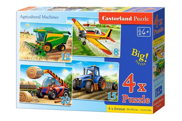 Castorland (B-041039) - "Machines agricoles" - 8 12 15 20 pièces