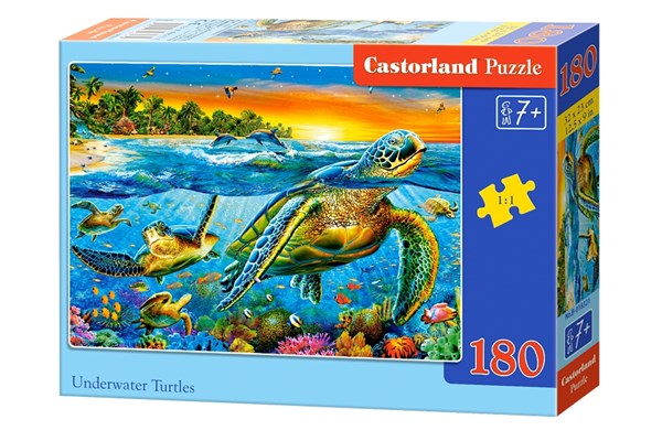 Castorland (B-018321) - "Underwater Turtles" - 180 pièces