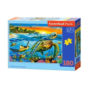 Castorland (B-018321) - "Underwater Turtles" - 180 pièces