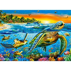 Castorland (B-018321) - "Underwater Turtles" - 180 pièces