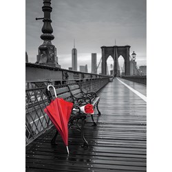 Educa (17691) - "Red Umbrella, Brooklyn Bridge" - 1000 pièces