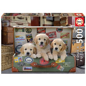 Educa (17645) - "Puppies in the luggage" - 500 pièces