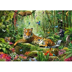 Schmidt Spiele (58188) - Adrian Chesterman: "Jungle Tigers" - 1500 pièces