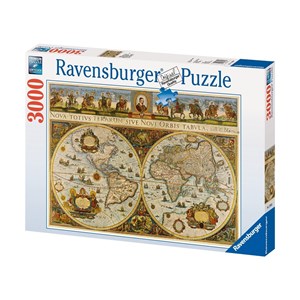 Ravensburger (17054) - "World Map, 1665" - 3000 pièces