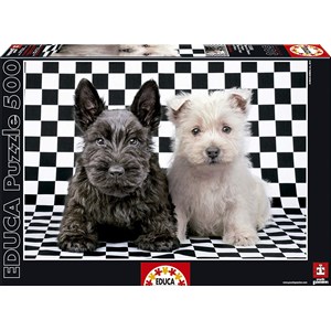 Educa (15508) - "Black and White Terriers" - 500 pièces