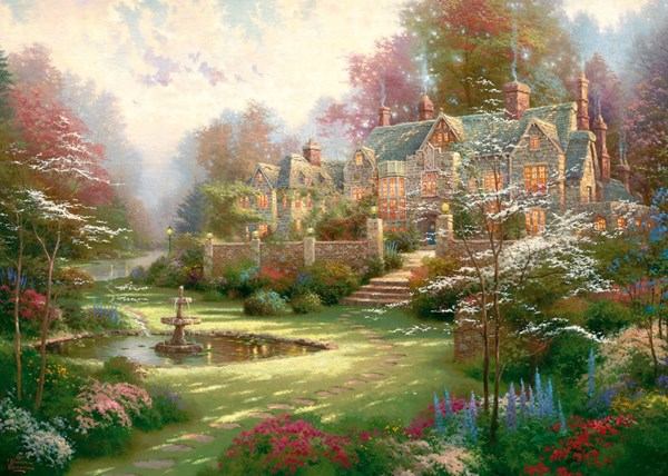 Schmidt Spiele (57453) - Thomas Kinkade: "Le Manoir" - 2000 pièces