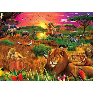 Buffalo Games (1428) - Gerald Newton: "African Evening" - 1000 pièces