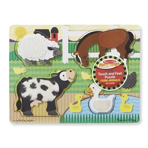 Melissa and Doug (4327) - "Farm Touch and Feel Puzzle" - 4 pièces