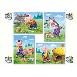 Castorland (B-04300) - "The 3 Little Pigs" - 8 12 15 20 pièces