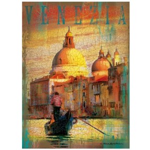 Clementoni (37037) - "Venice - Wood effect" - 500 pièces