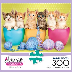 Buffalo Games (2702) - "Kittens in Cups (Adorable Animals)" - 300 pièces