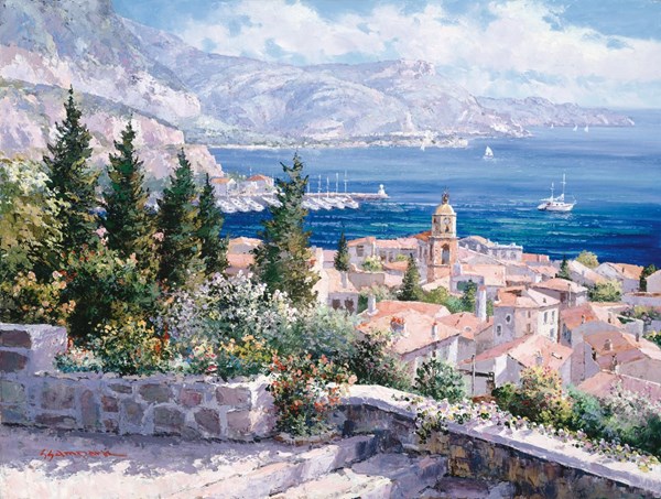 Schmidt Spiele (59272) - "Sam Park: France, On rooftops of Saint-Tropez" - 1000 pièces