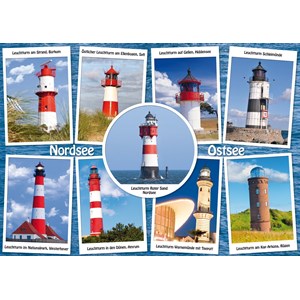 Schmidt Spiele (58187) - "The most beautiful lighthouses" - 1000 pièces