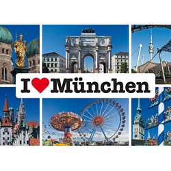 Schmidt Spiele (59284) - "I love München" - 1000 pièces
