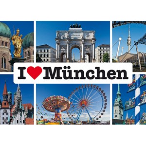 Schmidt Spiele (59284) - "I love München" - 1000 pièces