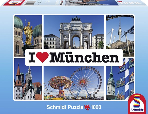 Schmidt Spiele (59284) - "I love München" - 1000 pièces