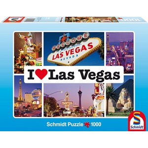 Schmidt Spiele (59285) - "I love Las Vegas" - 1000 pièces