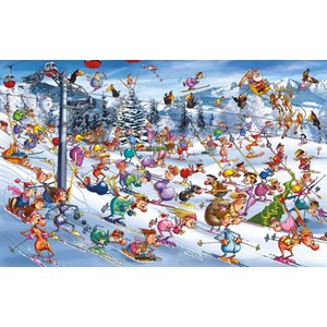 Piatnik (535147) - François Ruyer: "Ski de Noël" - 1000 pièces