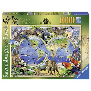 Ravensburger (19385) - Howard Robinson: "World of Wildlife" - 1000 pièces