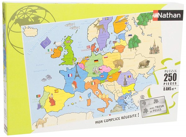Nathan (86934) - "Carte d'Europe" - 250 pièces