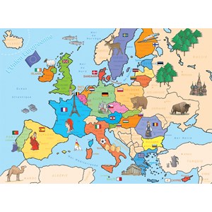 Nathan (86934) - "Carte d'Europe" - 250 pièces