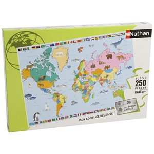 Nathan (86935) - "Carte du Monde" - 250 pièces