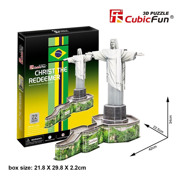 Cubic Fun (C187H) - "Christ The Redeemer, Brazil" - 22 pièces