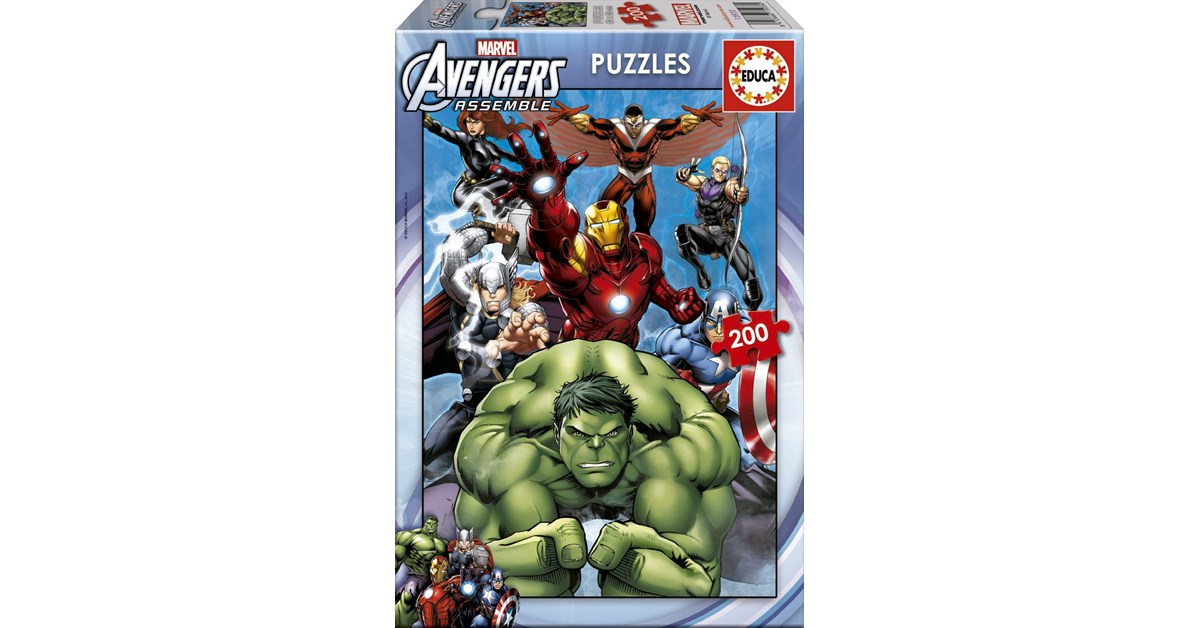 Educa 15933 puzzle 200 pièces avengers super héros