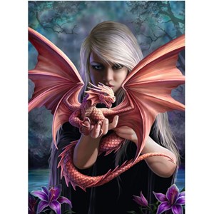 Ravensburger (14643) - Anne Stokes: "La Femme Dragon" - 500 pièces