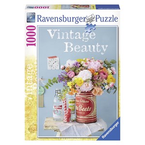 Ravensburger (19505) - "Vintage Flowers" - 1000 pièces